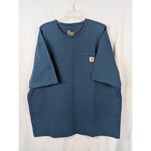 Carhartt Original Fit Front Pocket T-Shirt Blue Men's Size 2XL Tall